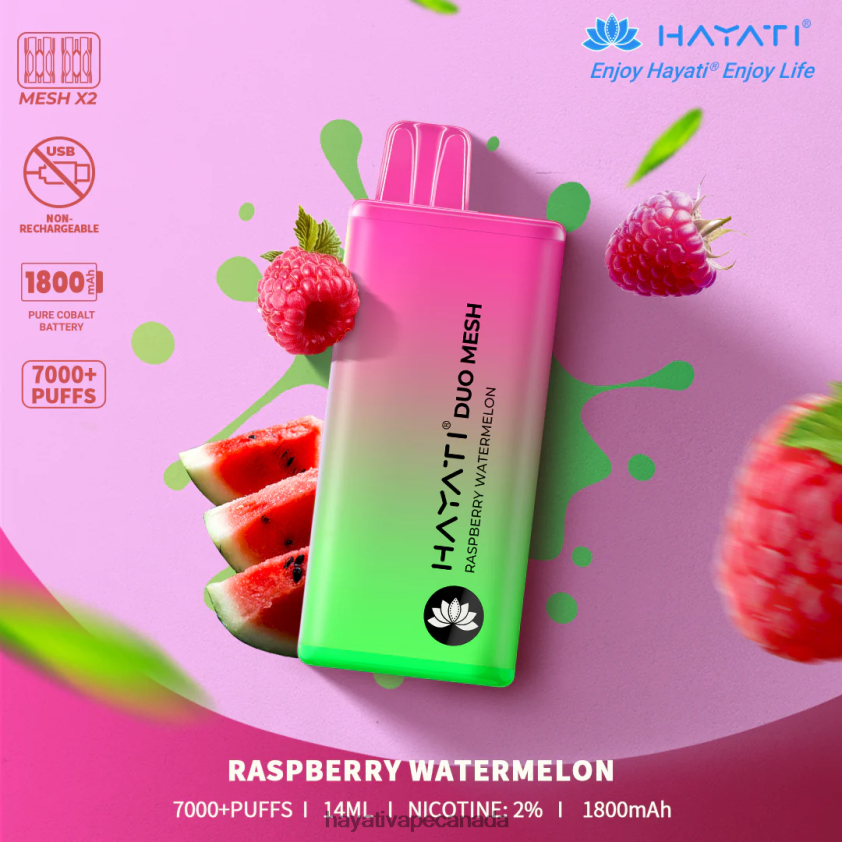 Hayati Price Canada - 2LHDP8178 Hayati Duo Mesh Disposable Raspberry Watermelon