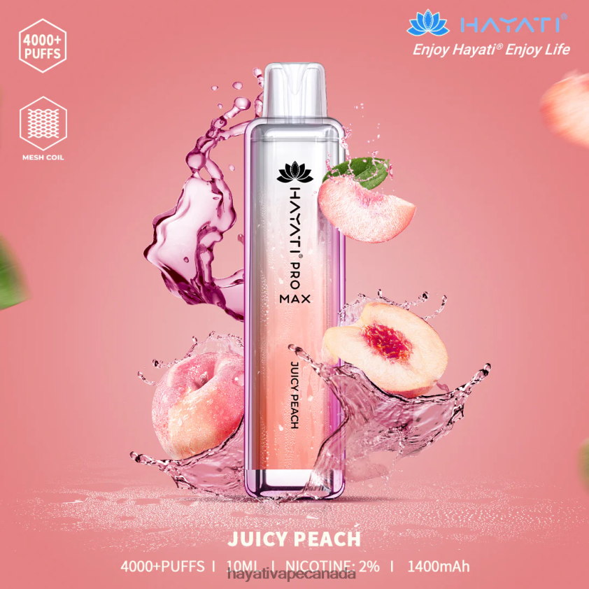 Hayati Price Canada - 2LHDP8108 Hayati Pro Max Disposable Juicy Peach