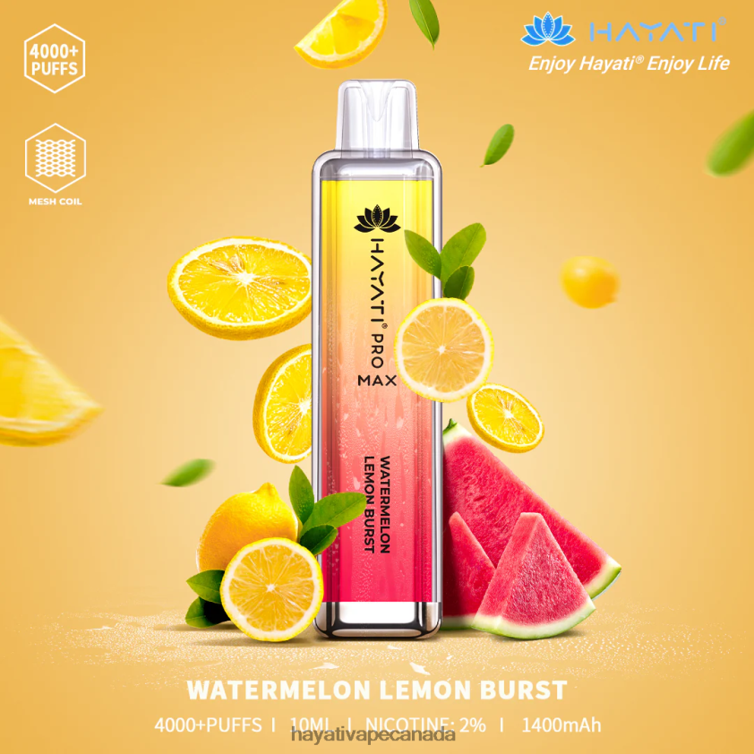 Hayati Price Canada - 2LHDP8128 Hayati Pro Max Disposable Watermelon Lemon Burst