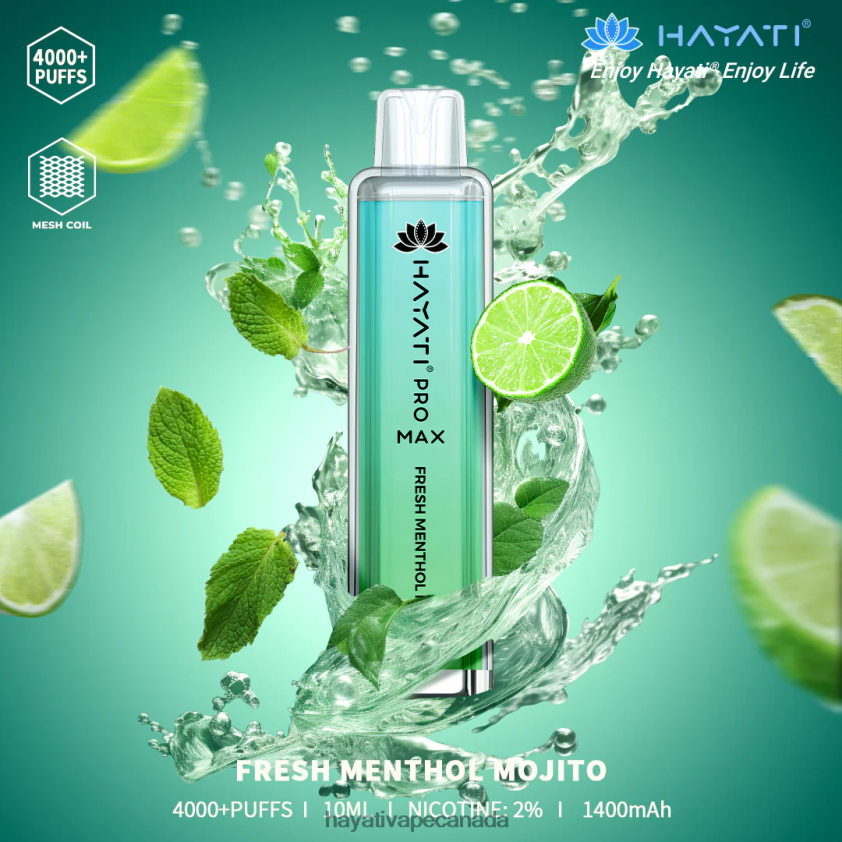 Hayati Toronto - 2LHDP8133 Hayati Pro Max Disposable Fresh Menthol Mojito