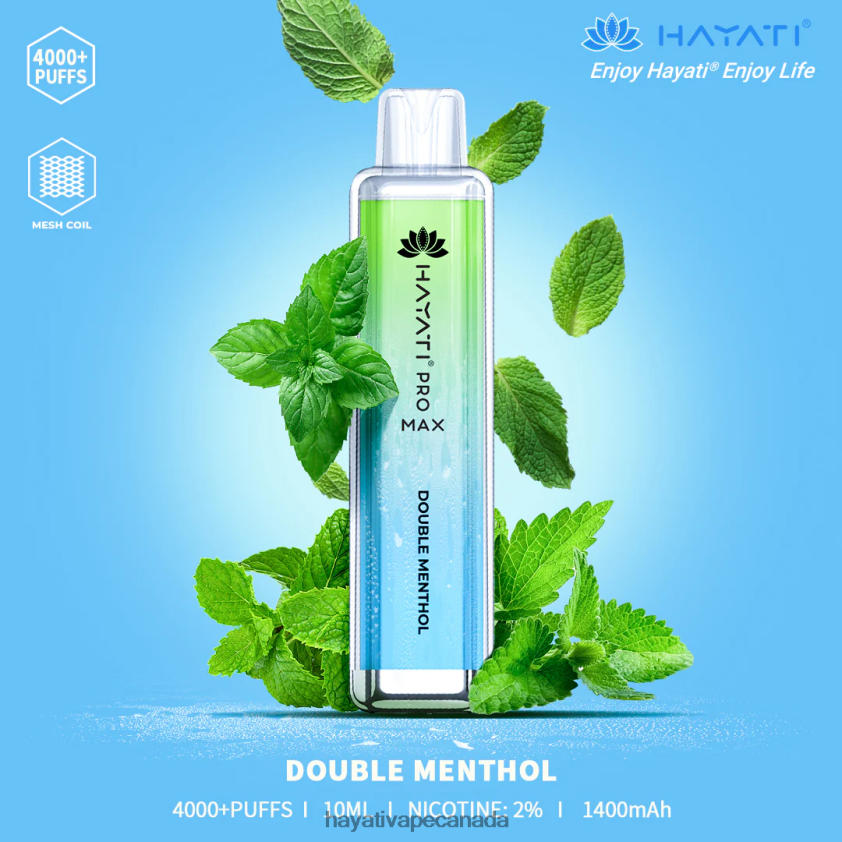 Hayati Vape Canada - 2LHDP8102 Hayati Pro Max Disposable Double Menthol