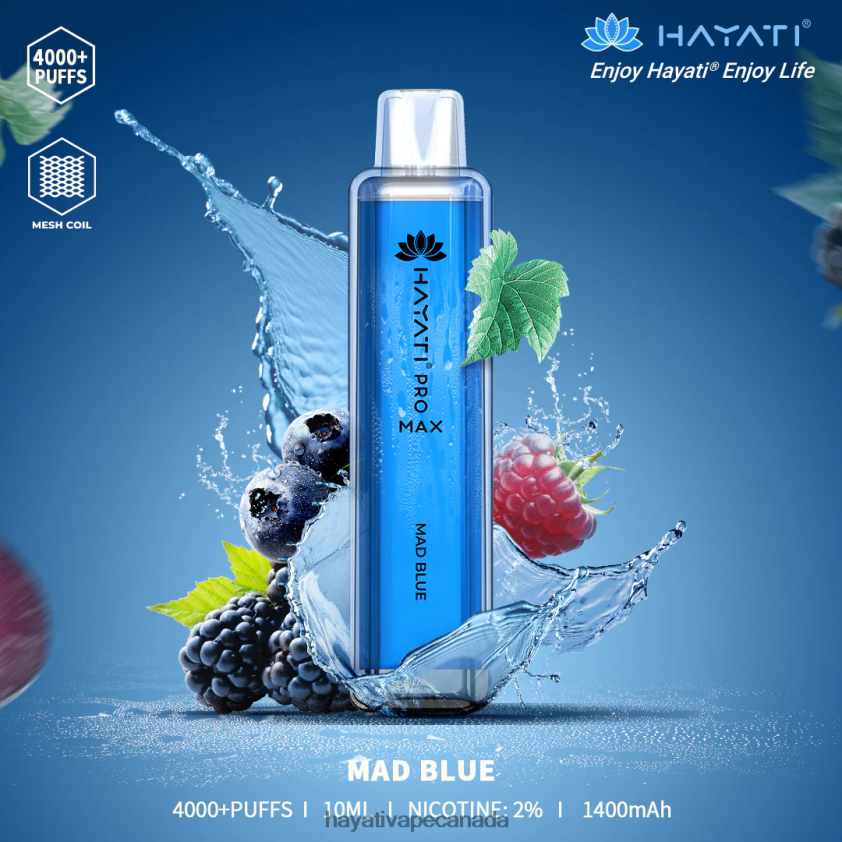 Hayati Vape Canada - 2LHDP8110 Hayati Pro Max Disposable Mad Blue
