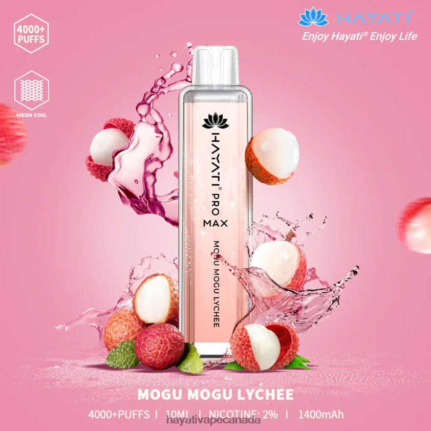 Hayati Vape Canada - 2LHDP8112 Hayati Pro Max Disposable Mogu Mogu lychee