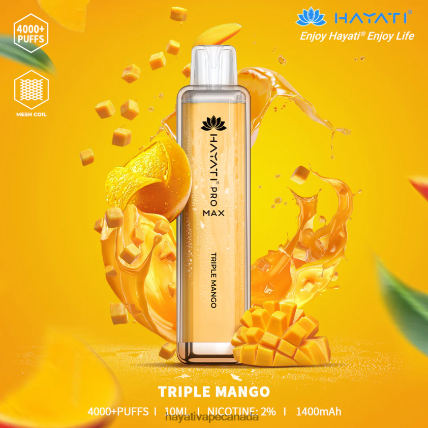 Hayati Vape Liquid - 2LHDP8125 Hayati Pro Max Disposable Triple Mango