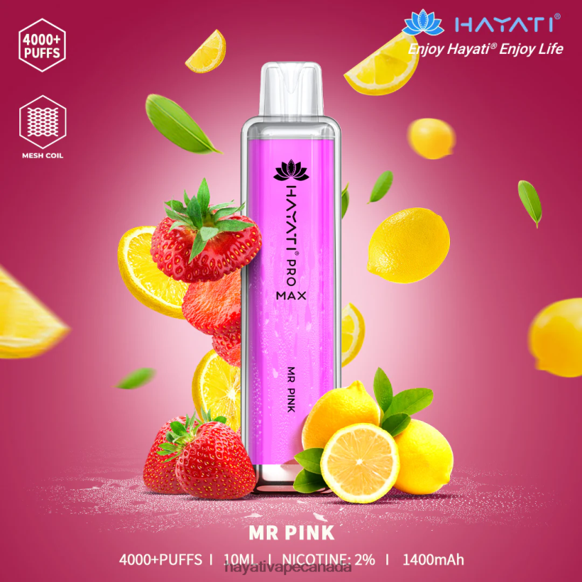 Hayati Vape Liquid - 2LHDP8135 Hayati Pro Max Disposable MR PInk