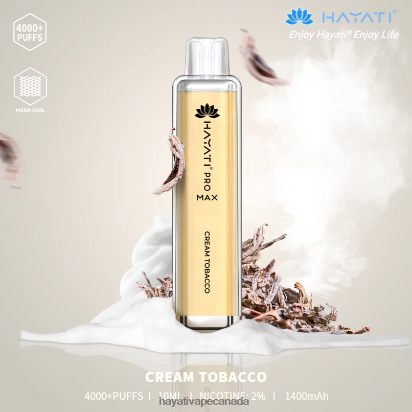Hayati Vape Review - 2LHDP8136 Hayati Pro Max Disposable Cream Tobacco