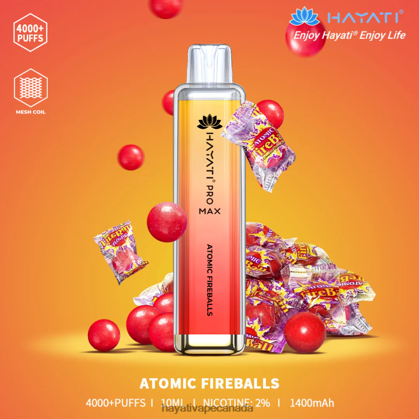 Hayati Vape Shop - 2LHDP889 Hayati Pro Max Disposable Atomic Fireball