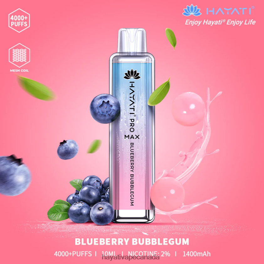 Hayati Vapes Wholesale - 2LHDP8137 Hayati Pro Max Disposable Blueberry Bubblegum