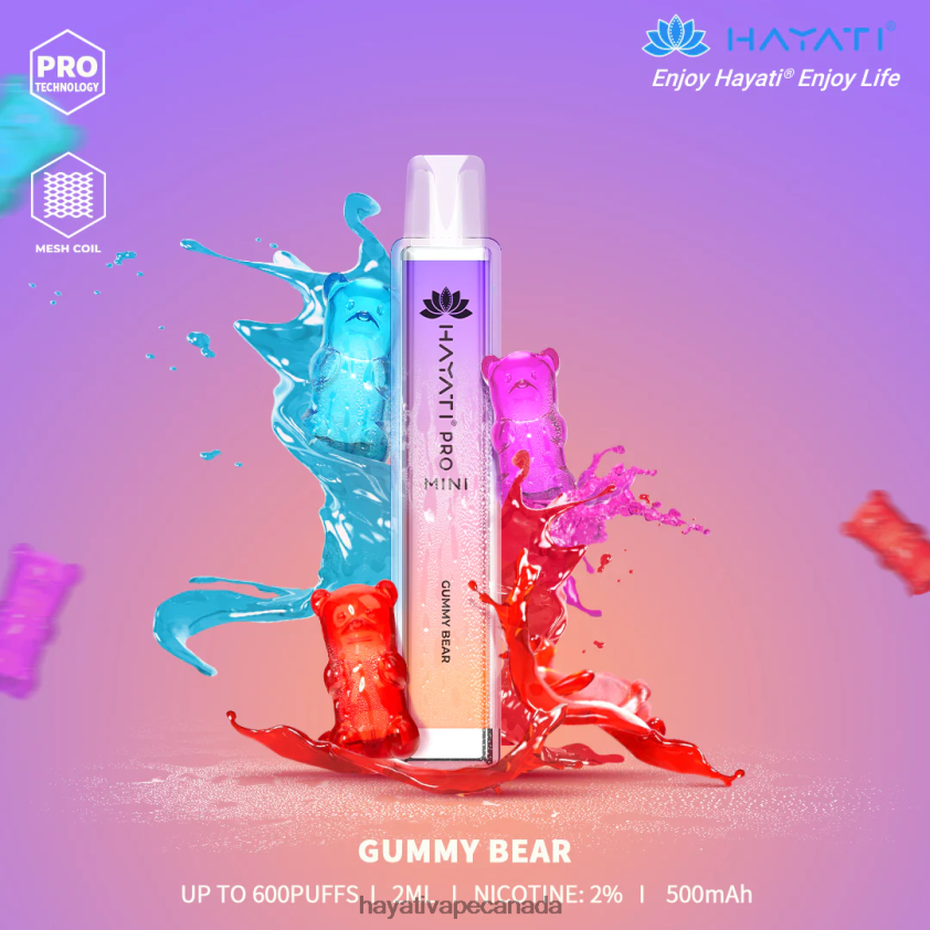 Hayati Vape Canada - 2LHDP810 Hayati Pro Mini Disposable Gummy Bear