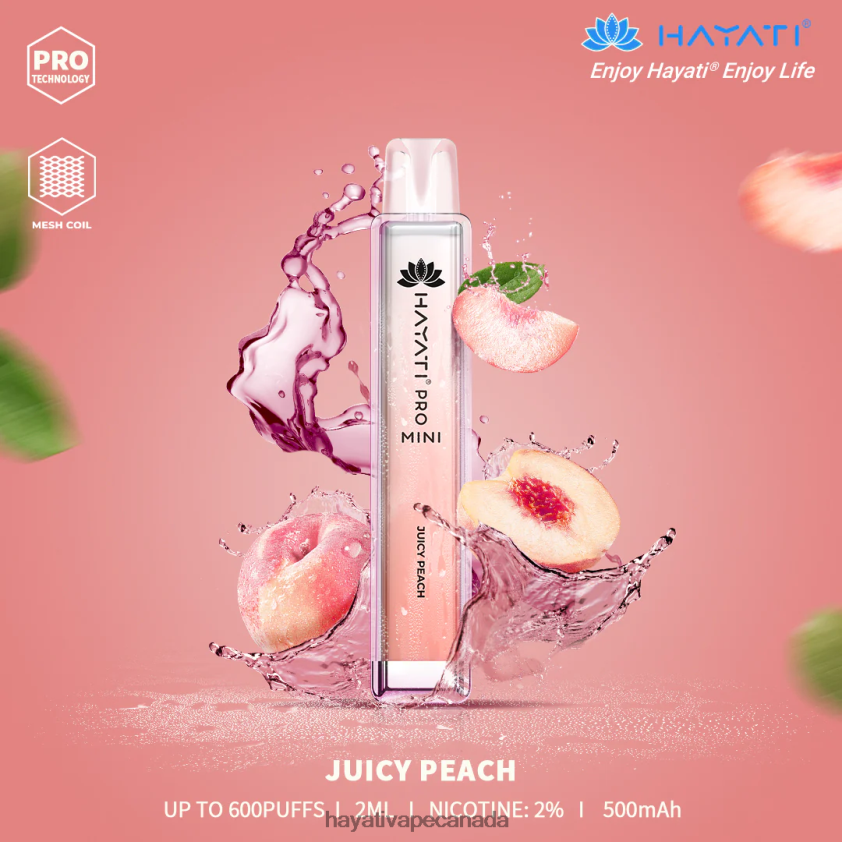 Hayati Vape Canada - 2LHDP812 Hayati Pro Mini Disposable Juicy Peach