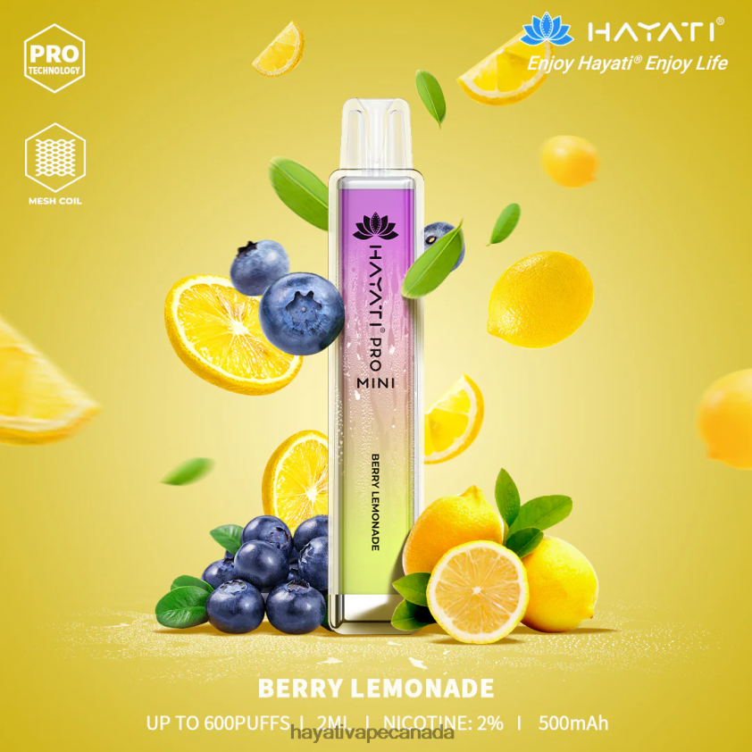 Hayati Vape Canada - 2LHDP82 Hayati Pro Mini Disposable Berry Lemonade