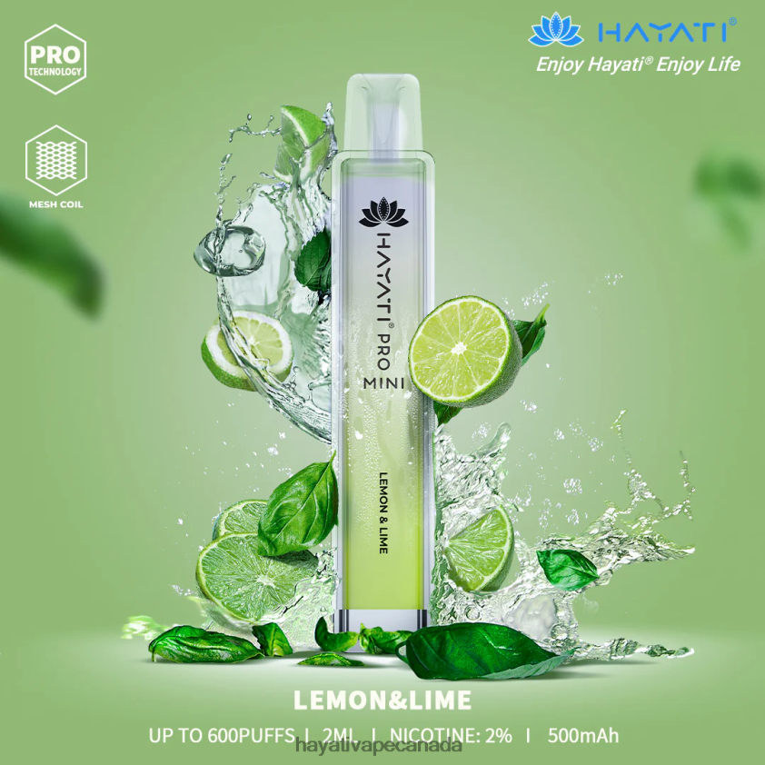 Hayati Vape Flavours - 2LHDP814 Hayati Pro Mini Disposable Lemon & Lime