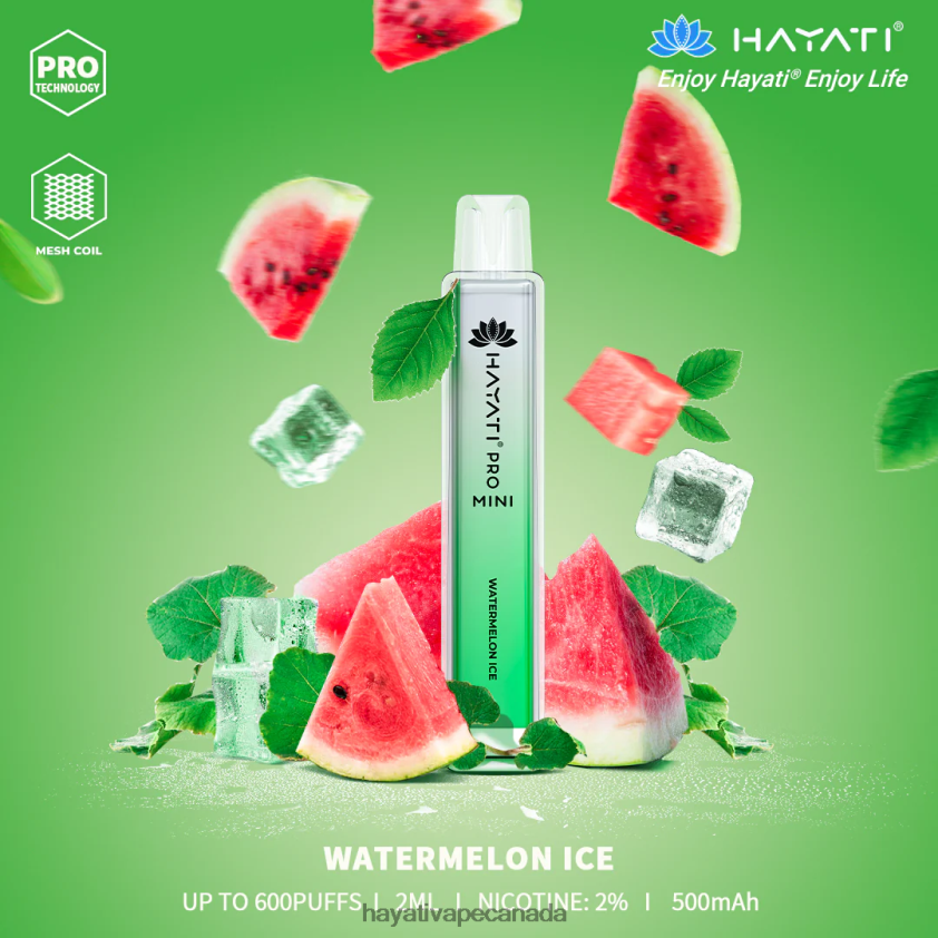 Hayati Vape Flavours - 2LHDP824 Hayati Pro Mini Disposable Watermelon Ice