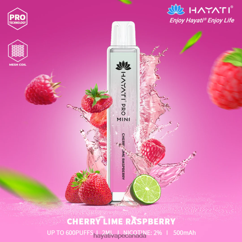 Hayati Vape Review - 2LHDP826 Hayati Pro Mini Disposable Cherry Lime Raspberry