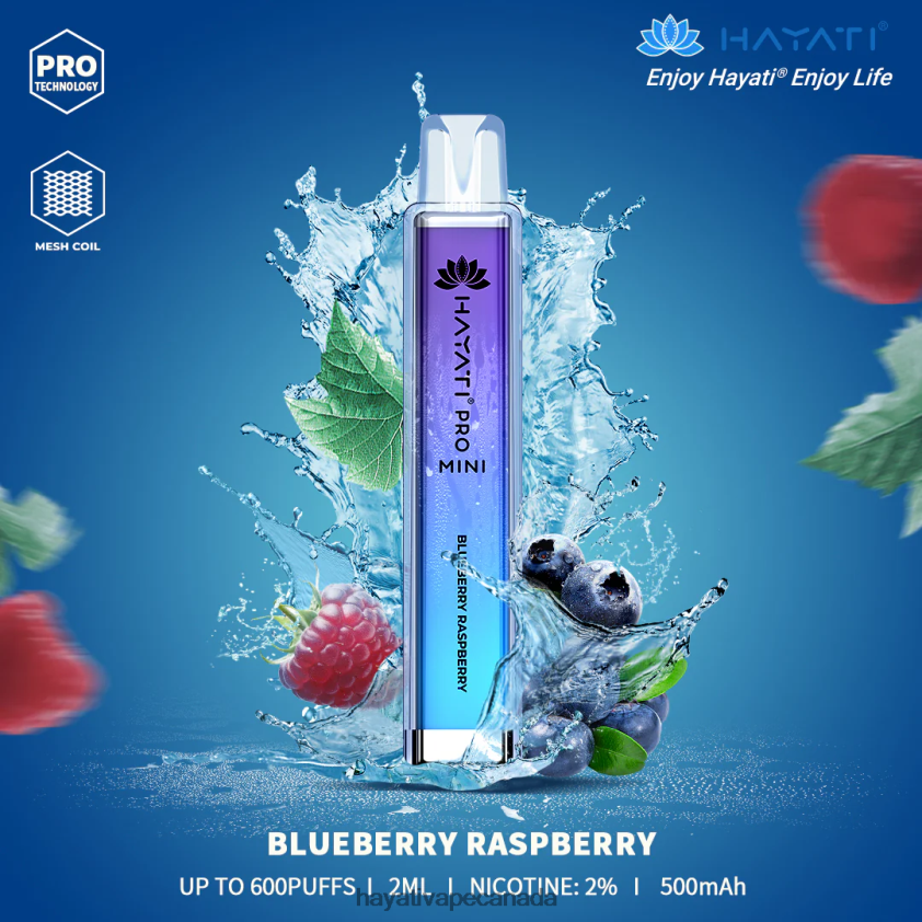 Hayati Vape Review - 2LHDP86 Hayati Pro Mini Disposable Blueberry Raspberry