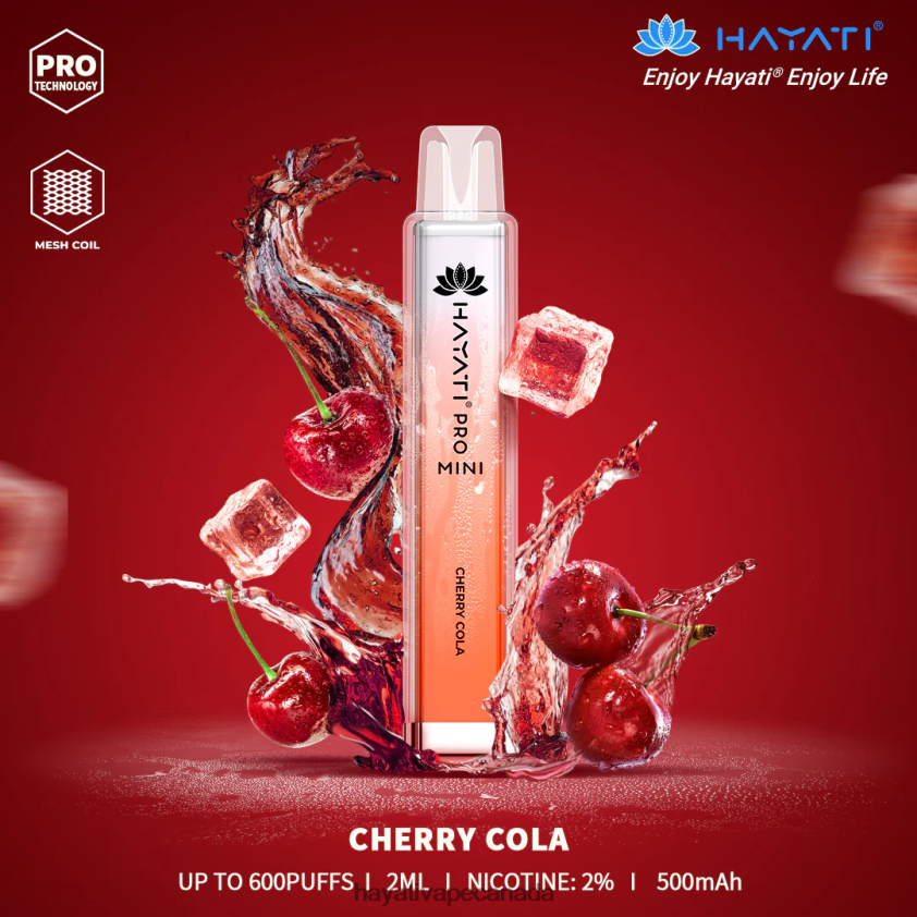 Hayati Vapes Wholesale - 2LHDP87 Hayati Pro Mini Disposable Cherry Cola