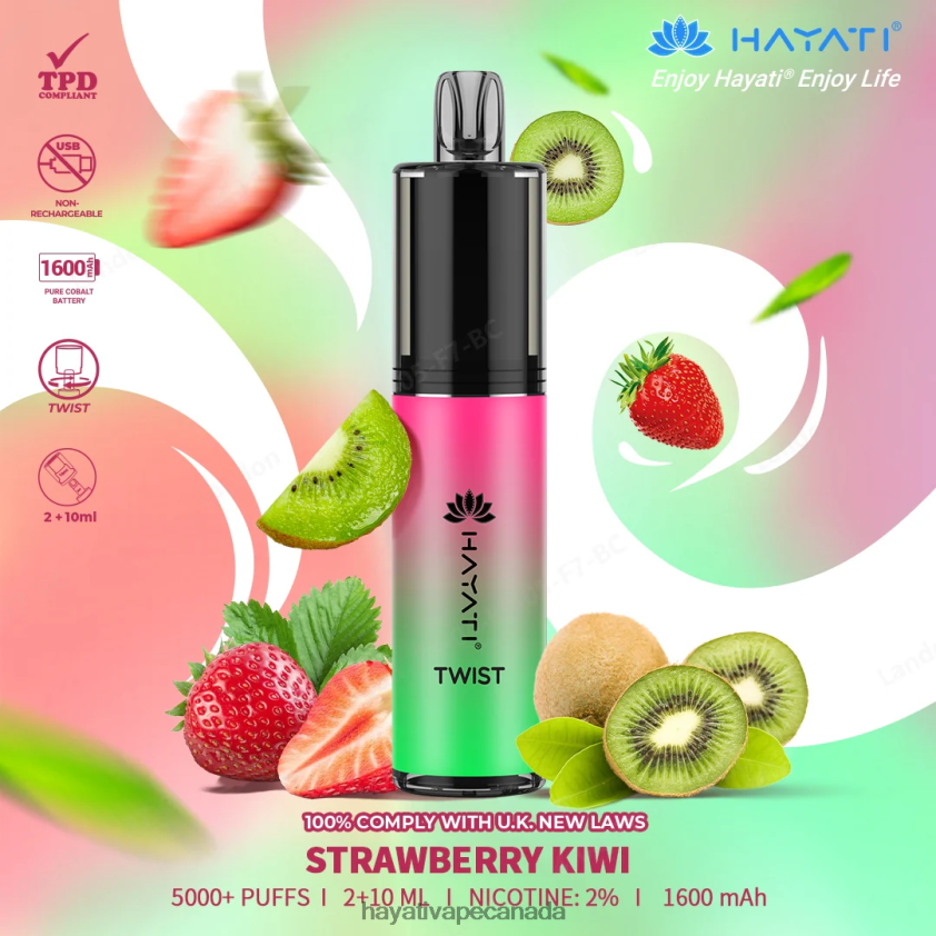Hayati Toronto - 2LHDP883 Hayati Twist Disposable Strawberry Kiwi