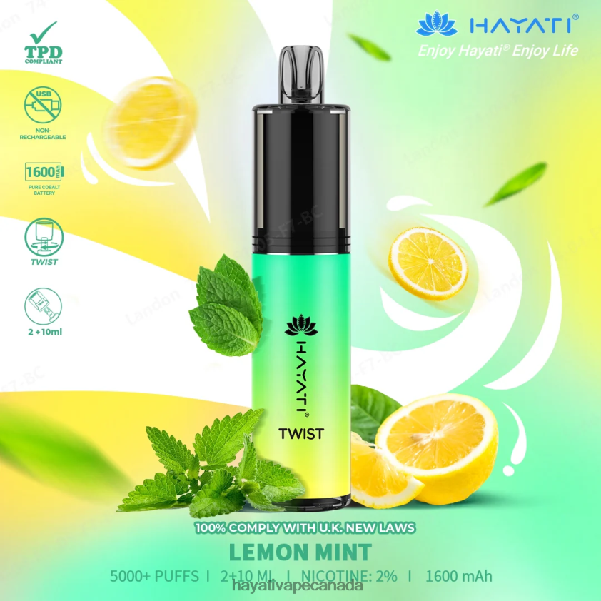 Hayati Vape Review - 2LHDP876 Hayati Twist Disposable Lemon Mint