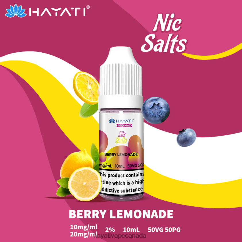 Hayati Price Canada - 2LHDP8228 Hayati Pro Max Nic Salts Berry Lemonade