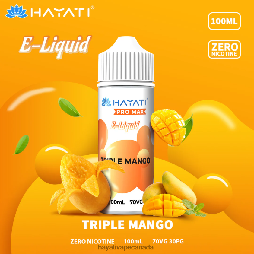 Hayati Price Canada - 2LHDP8258 Hayati Pro Max Nic Salts Triple Mango