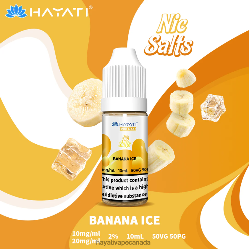 Hayati Vape Canada - 2LHDP8230 Hayati Pro Max Nic Salts Banana Ice