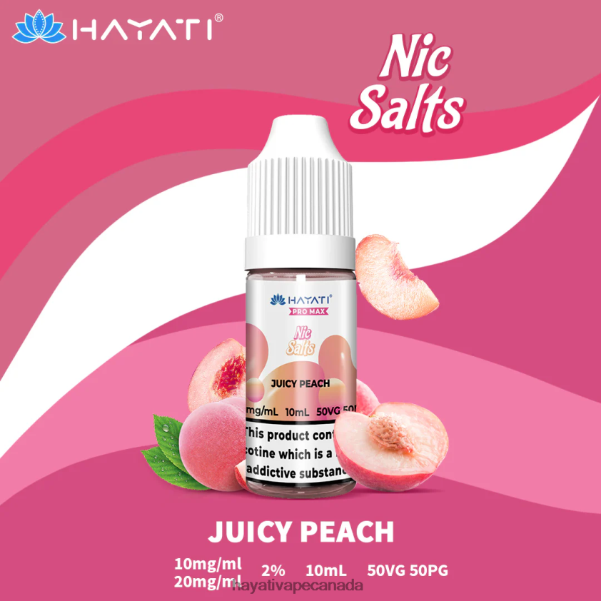 Hayati Vape Canada - 2LHDP8240 Hayati Pro Max Nic Salts Juicy Peach