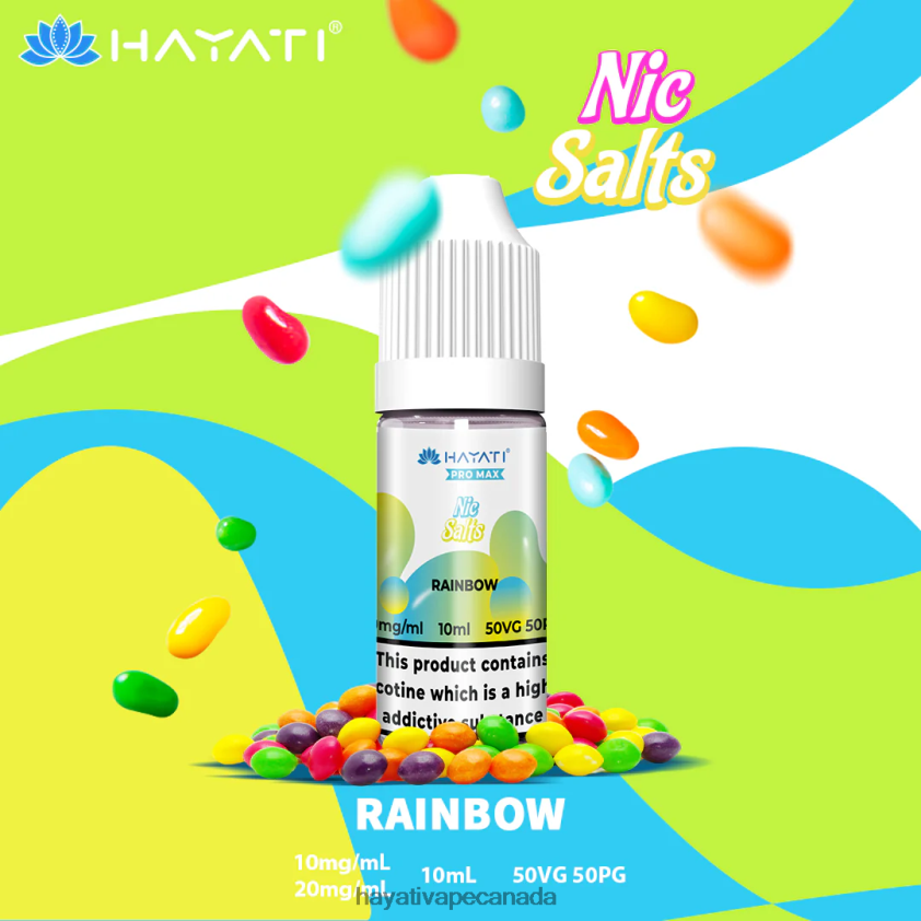 Hayati Vape Canada - 2LHDP8252 Hayati Pro Max Nic Salts Rainbow