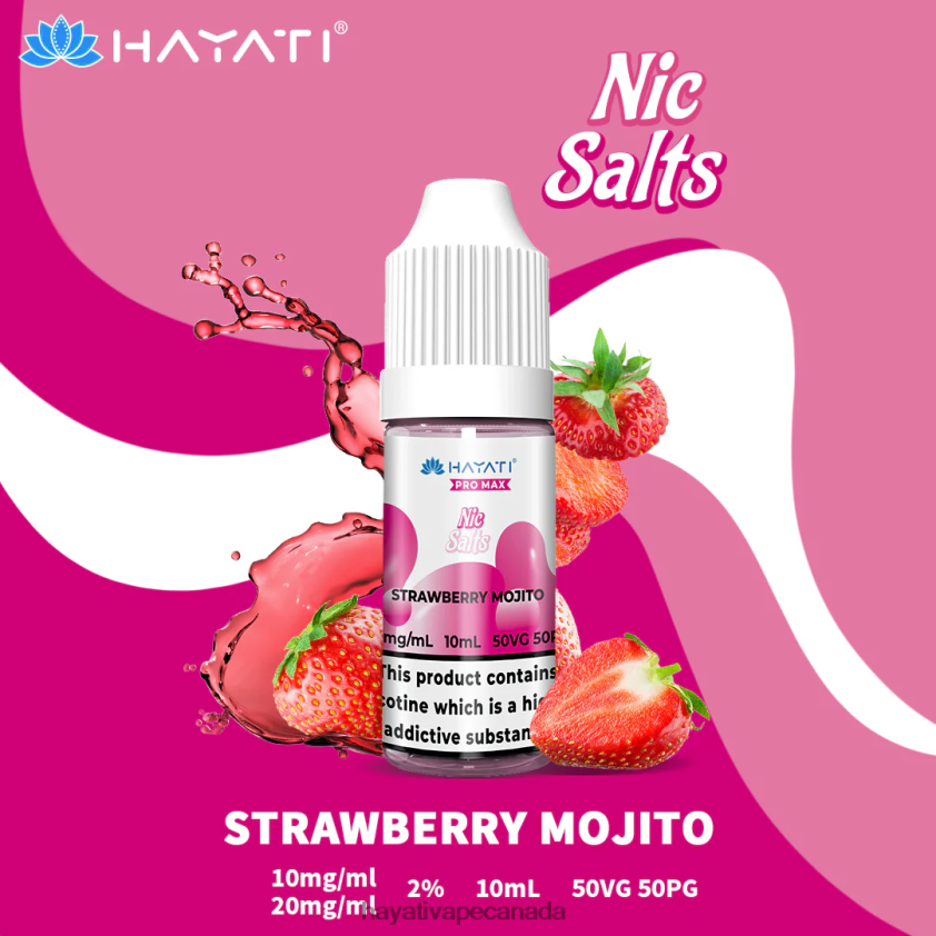 Hayati Vape Flavours - 2LHDP8244 Hayati Pro Max Nic Salts Strawberry Mojito