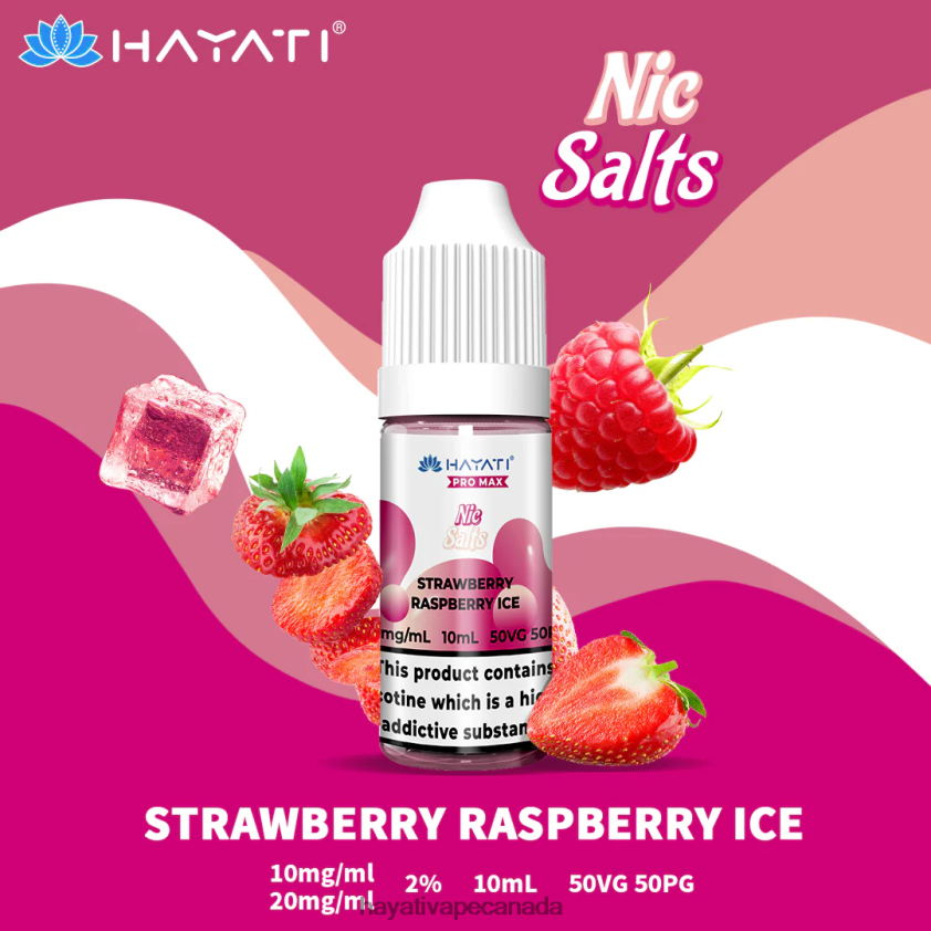 Hayati Vape Liquid - 2LHDP8245 Hayati Pro Max Nic Salts Strawberry Raspberry Ice