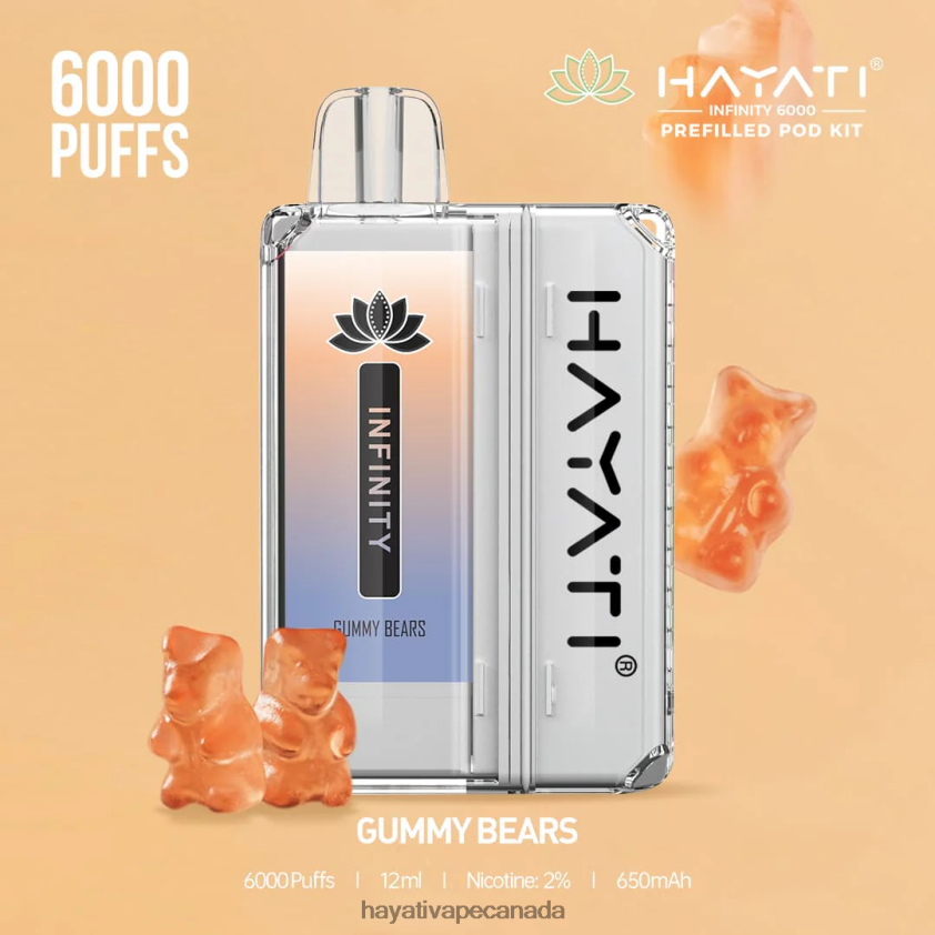 Hayati Ottawa - 2LHDP8151 Hayati Infinity 6000 Pod Kits Gummy Bears