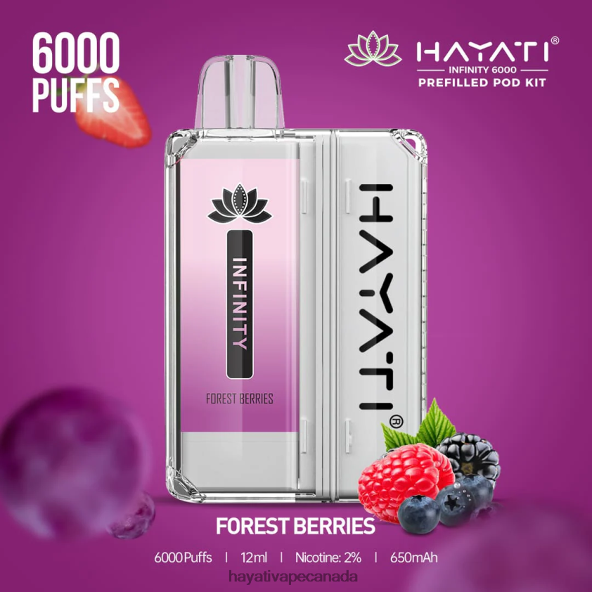 Hayati Price Canada - 2LHDP8148 Hayati Infinity 6000 Pod Kits Forest Berries