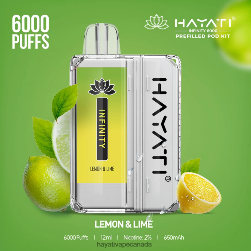 Hayati Toronto - 2LHDP8153 Hayati Infinity 6000 Pod Kits Lemon & Lime