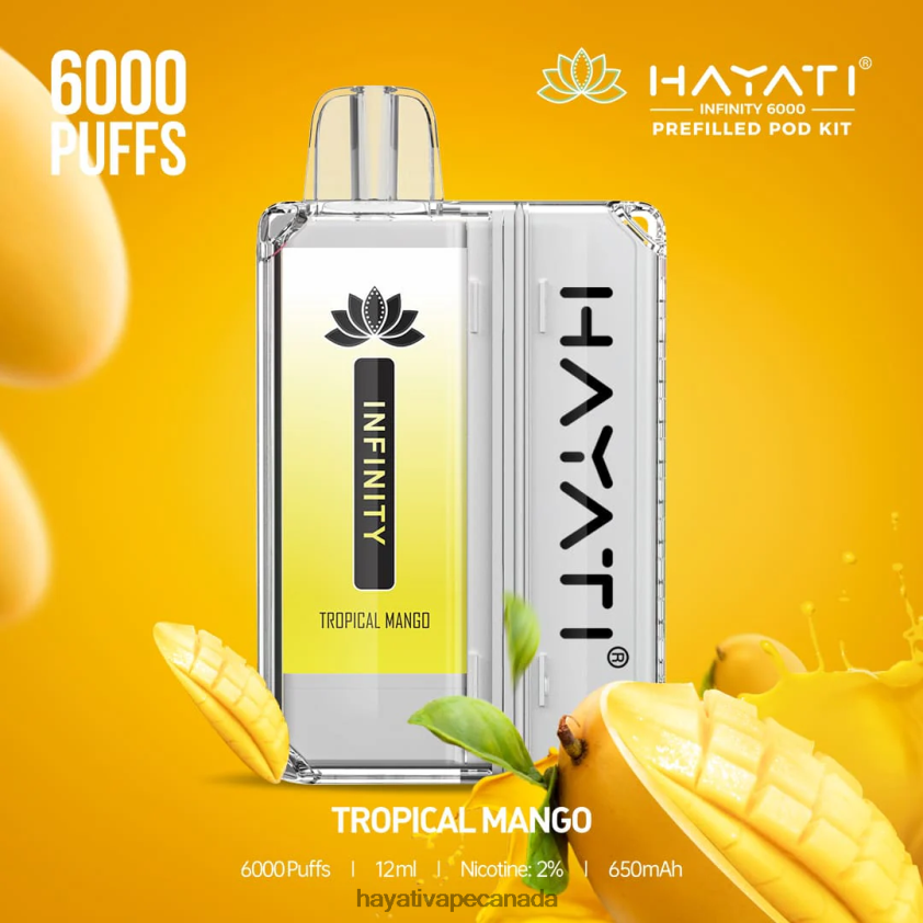 Hayati Toronto - 2LHDP8163 Hayati Infinity 6000 Pod Kits Tropical Mango