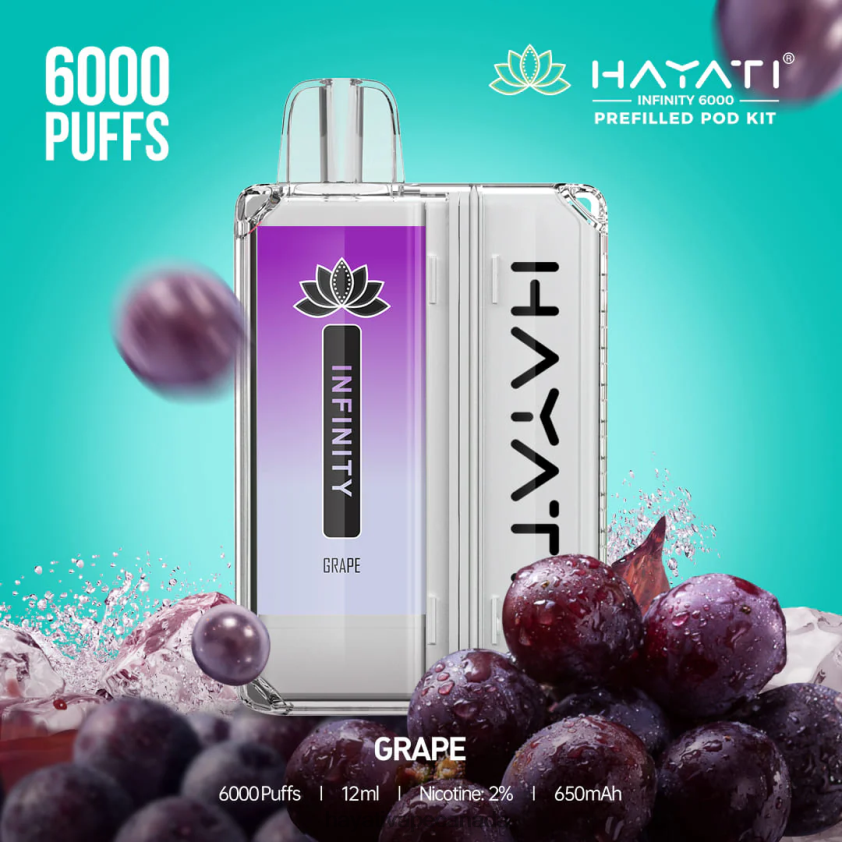 Hayati Vape Canada - 2LHDP8150 Hayati Infinity 6000 Pod Kits Grape