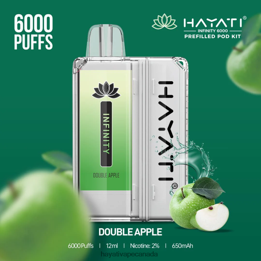 Hayati Vape Review - 2LHDP8146 Hayati Infinity 6000 Pod Kits Double Apple