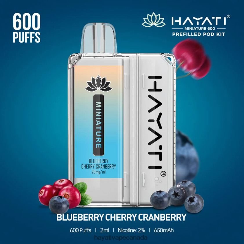Hayati Ottawa - 2LHDP831 Hayati Miniature 600 Pod Kits Blueberry Cherry Cranberry