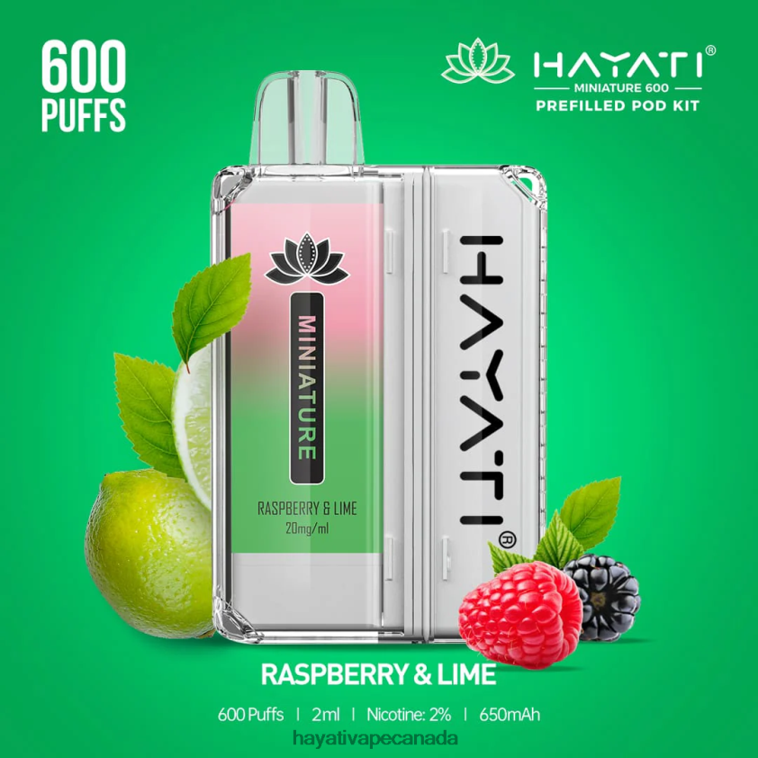 Hayati Toronto - 2LHDP843 Hayati Miniature 600 Pod Kits Raspberry & Lime