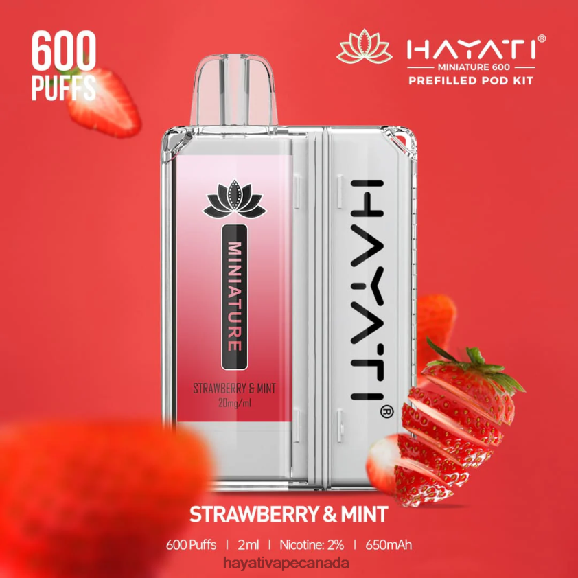 Hayati Vape Review - 2LHDP846 Hayati Miniature 600 Pod Kits Strawberry & Mint
